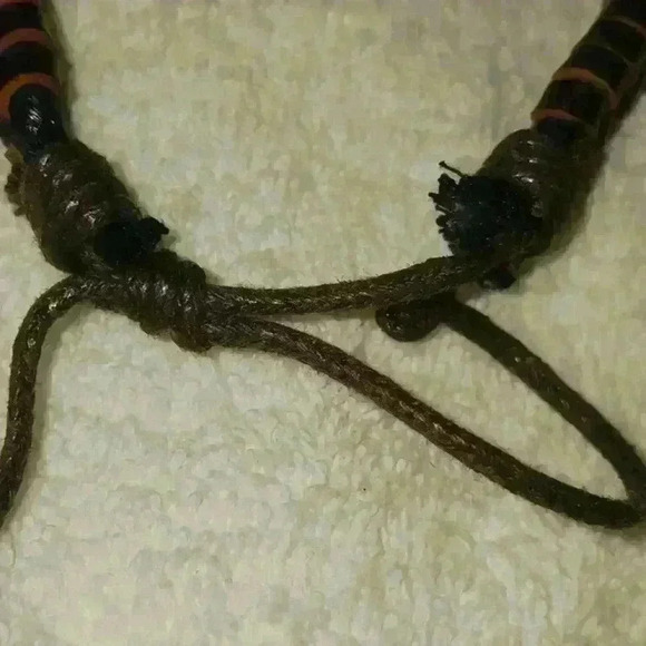 Handmade Leather Unisex Bracelet - Picture 3 of 4